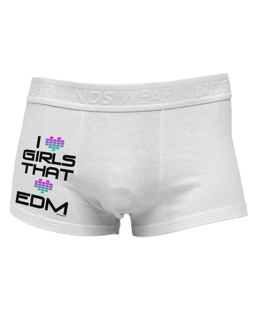 I Heart Girls That Heart EDM Side Printed Mens Trunk Underwear-Mens Trunk Underwear-NDS Wear-White-Small-Davson Sales