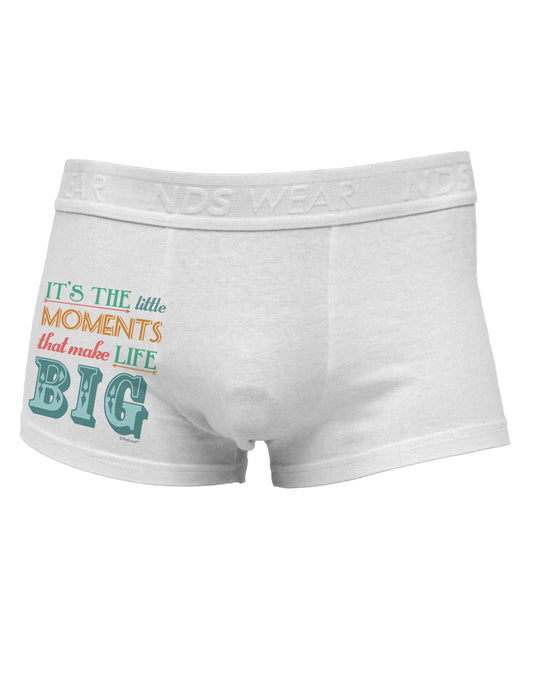 It’s the Little Moments that Make Life Big - Color Side Printed Mens Trunk Underwear-Mens Trunk Underwear-NDS Wear-White-Small-Davson Sales