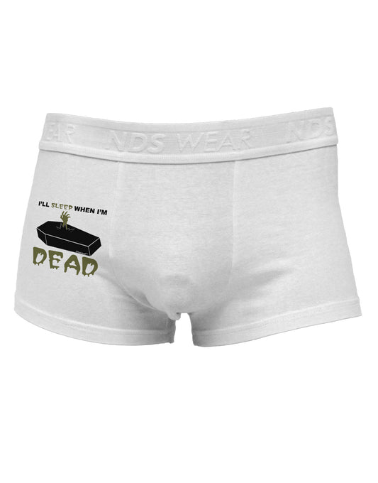 Sleep When Dead Coffin Side Printed Mens Trunk Underwear-Mens Trunk Underwear-NDS Wear-White-Small-Davson Sales