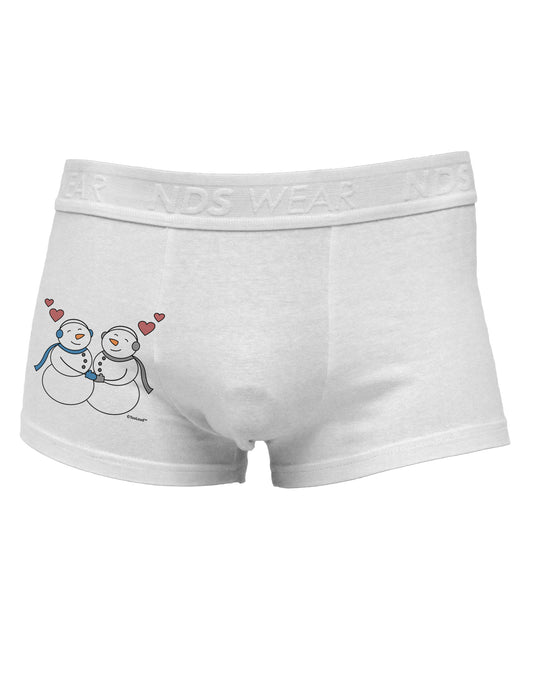 Cute Snowman Couple Side Printed Mens Trunk Underwear by TooLoud-Mens Trunk Underwear-NDS Wear-White-Small-Davson Sales