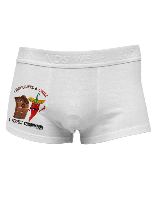 Chiles and Chocolate Side Printed Mens Trunk Underwear-Mens Trunk Underwear-NDS Wear-White-Small-Davson Sales