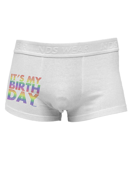 It's My Birthday - Candy Colored Dots Side Printed Mens Trunk Underwear by TooLoud-Mens Trunk Underwear-TooLoud-White-Small-Davson Sales