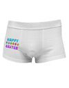 Happy Easter Decorated Eggs Side Printed Mens Trunk Underwear-Mens Trunk Underwear-NDS Wear-White-Small-Davson Sales