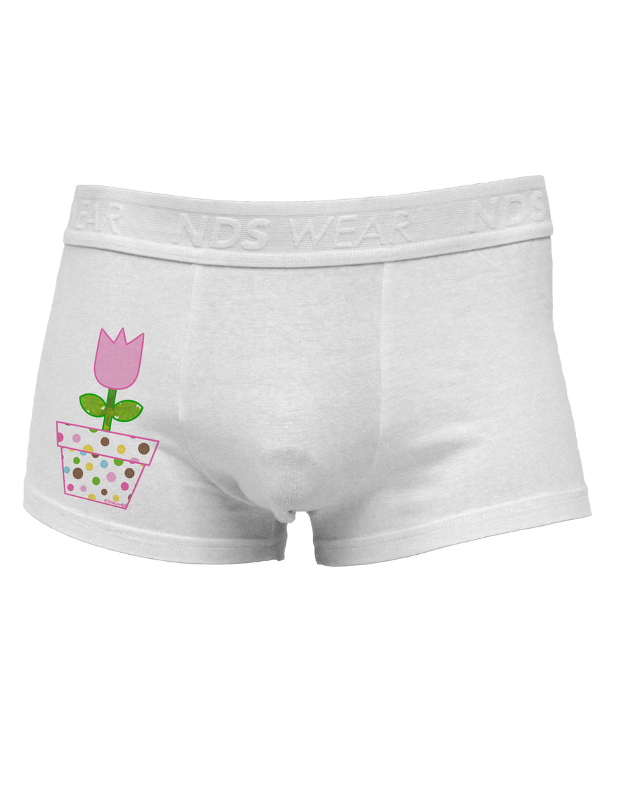 Easter Tulip Design - Pink Side Printed Mens Trunk Underwear by TooLoud-Mens Trunk Underwear-NDS Wear-White-Small-Davson Sales