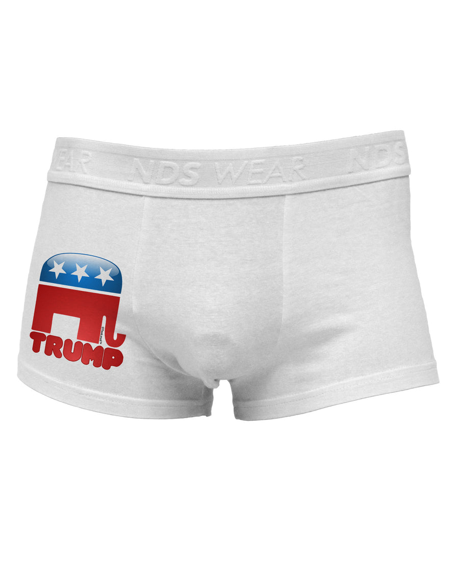 TooLoud Trump Bubble Symbol Side Printed Mens Trunk Underwear-Mens Trunk Underwear-NDS Wear-White-Small-Davson Sales