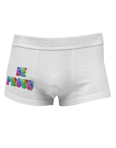 Be Proud Gay Pride - Rainbow Hearts Side Printed Mens Trunk Underwear by TooLoud-Mens Trunk Underwear-TooLoud-White-Small-Davson Sales