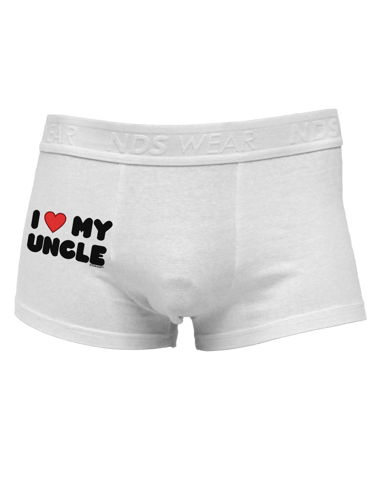 I Heart My Uncle Side Printed Mens Trunk Underwear by TooLoud-Mens Trunk Underwear-NDS Wear-White-Small-Davson Sales