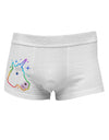 Magical Rainbow Sparkle Unicorn Side Printed Mens Trunk Underwear-Mens Trunk Underwear-NDS Wear-White-Small-Davson Sales