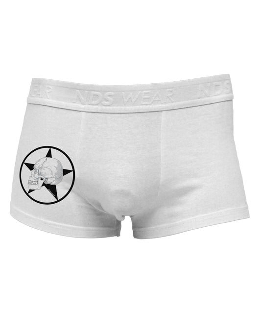 White Skull With Star Side Printed Mens Trunk Underwear by TooLoud-Mens Trunk Underwear-NDS Wear-White-Small-Davson Sales