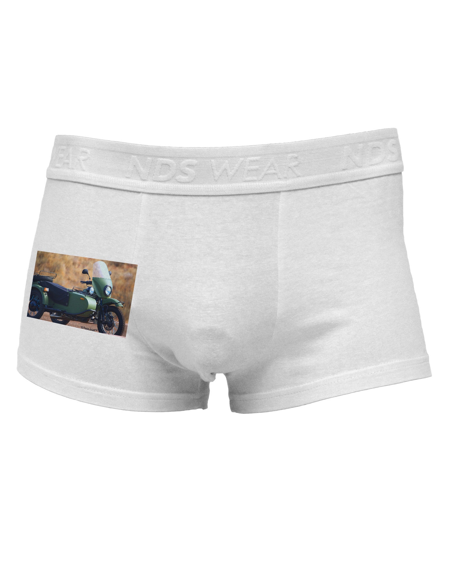 Sidecar Motorcycle Photo Side Printed Mens Trunk Underwear-Mens Trunk Underwear-NDS Wear-White-Small-Davson Sales