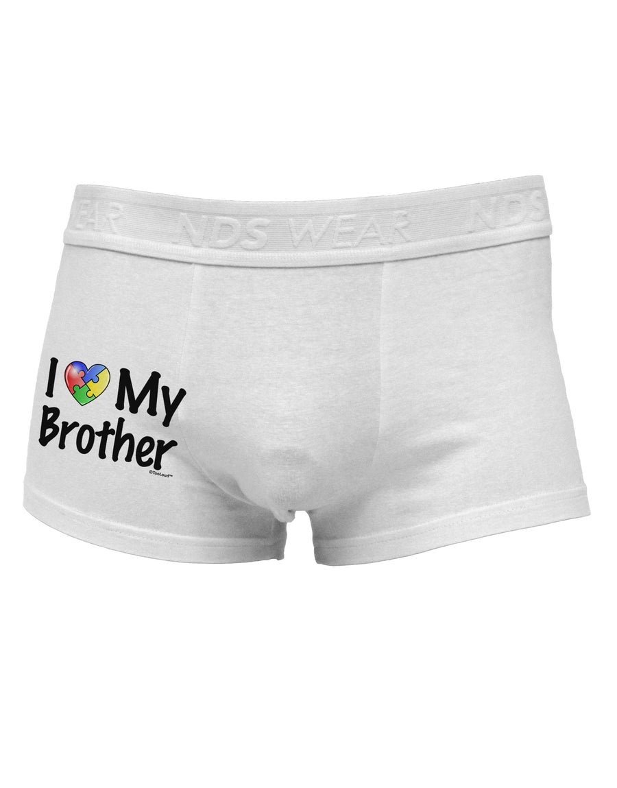 I Heart My Brother - Autism Awareness Side Printed Mens Trunk Underwear by TooLoud-Mens Trunk Underwear-NDS Wear-White-Small-Davson Sales