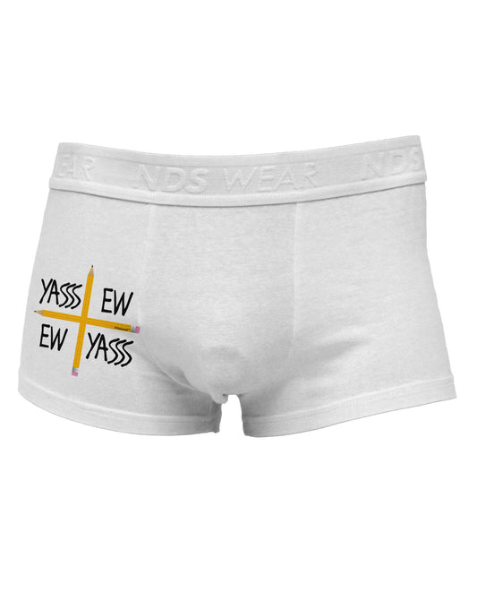 Charlie Charlie Challenge - Funny Side Printed Mens Trunk Underwear-Mens Trunk Underwear-NDS Wear-White-Small-Davson Sales