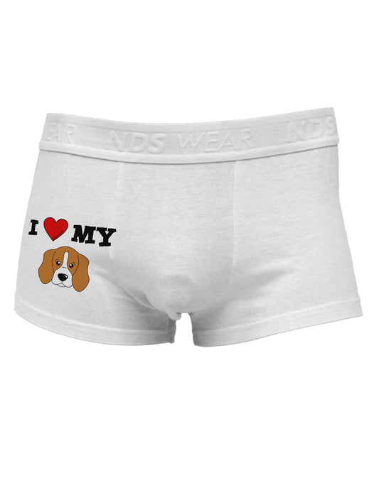 I Heart My - Cute Beagle Dog Side Printed Mens Trunk Underwear by TooLoud-Mens Trunk Underwear-TooLoud-White-Small-Davson Sales