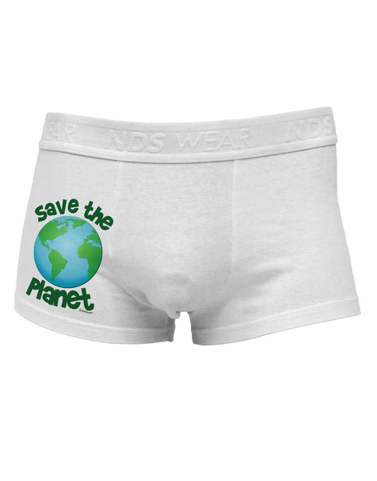 Save the Planet - Earth Side Printed Mens Trunk Underwear-Mens Trunk Underwear-NDS Wear-White-Small-Davson Sales