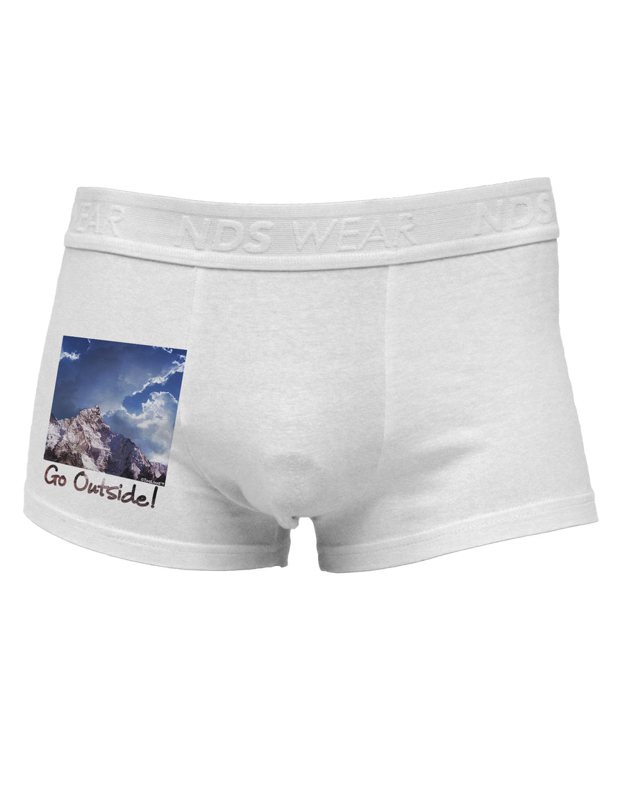 Go Outside Mountain Side Printed Mens Trunk Underwear by TooLoud-Mens Trunk Underwear-NDS Wear-White-Small-Davson Sales