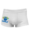 Cute Gobble Turkey Blue Side Printed Mens Trunk Underwear-Mens Trunk Underwear-NDS Wear-White-Small-Davson Sales