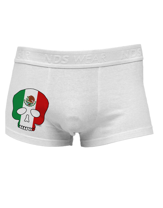 Skull Flag Mexico Side Printed Mens Trunk Underwear-Mens Trunk Underwear-NDS Wear-White-Small-Davson Sales