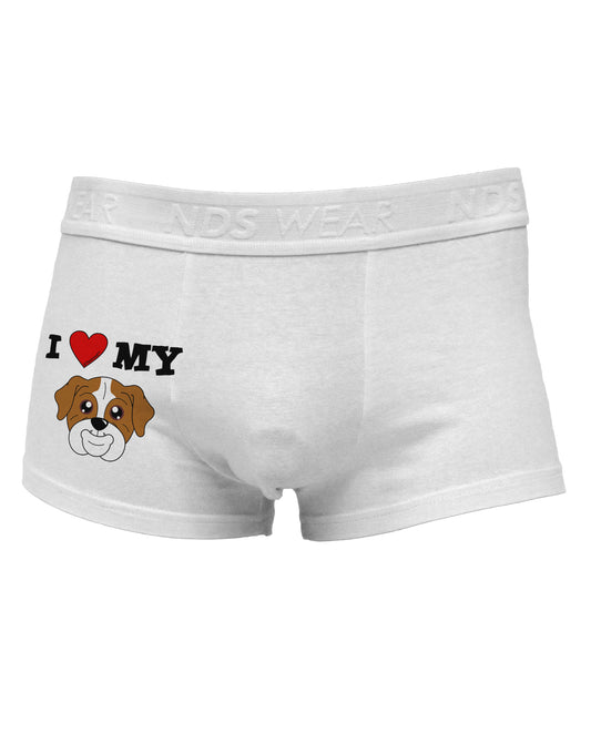 I Heart My - Cute Bulldog - Red Side Printed Mens Trunk Underwear by TooLoud-Mens Trunk Underwear-TooLoud-White-Small-Davson Sales