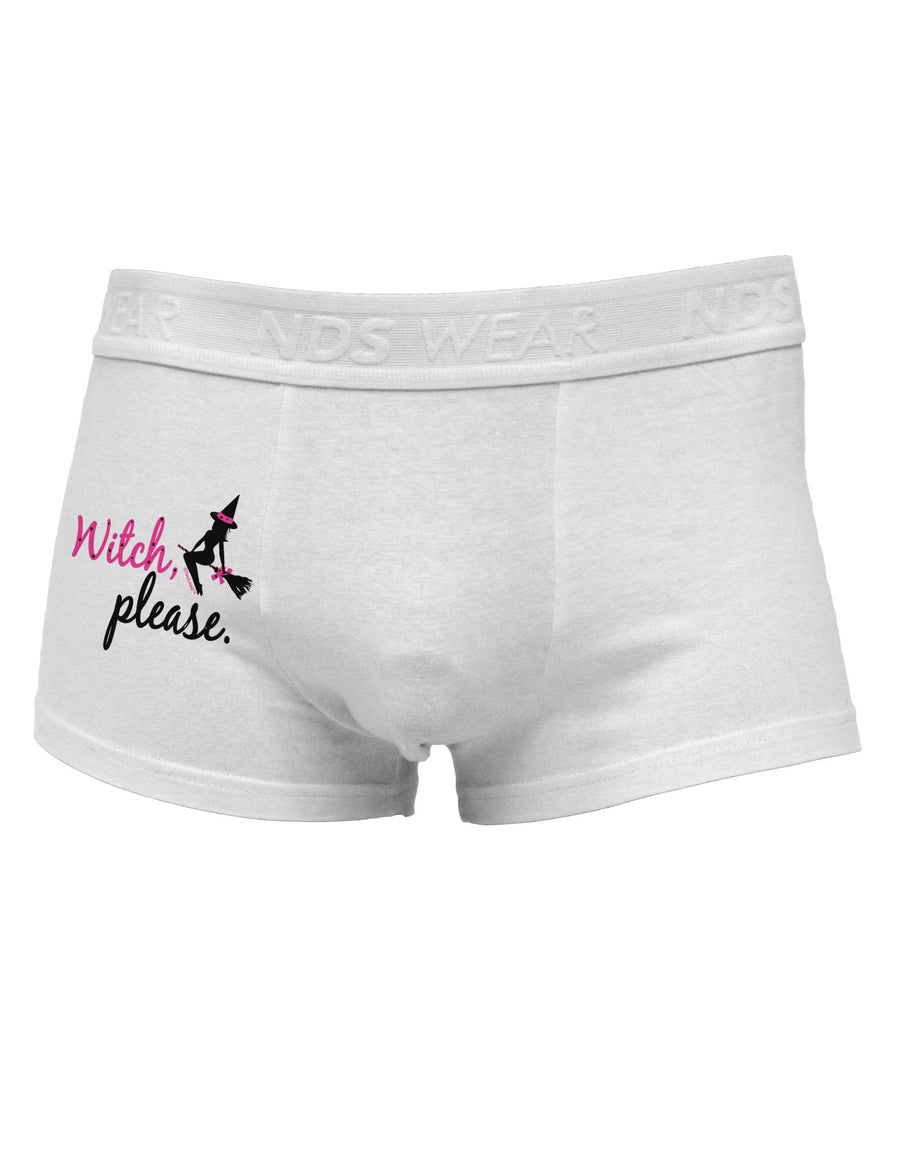 Witch Please Side Printed Mens Trunk Underwear-Mens Trunk Underwear-NDS Wear-White-Small-Davson Sales