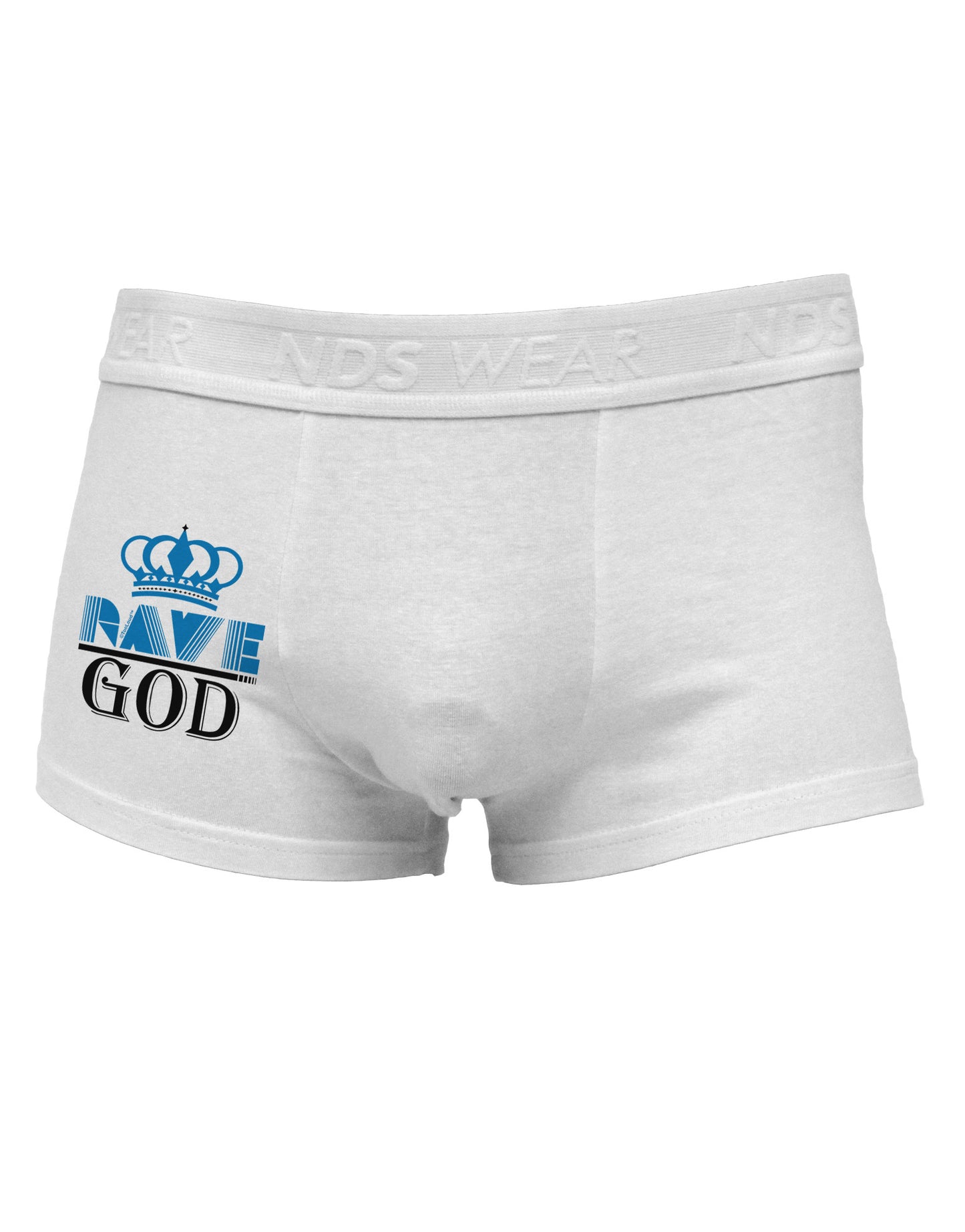 Rave God Side Printed Mens Trunk Underwear-Mens Trunk Underwear-NDS Wear-White-Small-Davson Sales