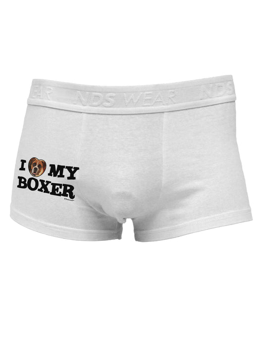 I Heart My Boxer Side Printed Mens Trunk Underwear by TooLoud-Mens Trunk Underwear-TooLoud-White-Small-Davson Sales