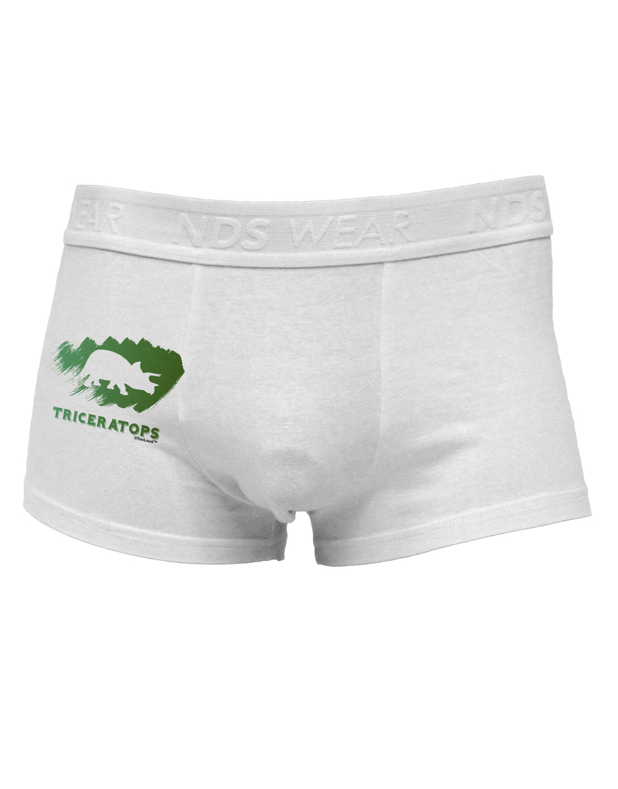 Jurassic Triceratops Design Side Printed Mens Trunk Underwear by TooLoud-Mens Trunk Underwear-NDS Wear-White-Small-Davson Sales