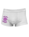 Cute As A Button Smiley Face Side Printed Mens Trunk Underwear-Mens Trunk Underwear-NDS Wear-White-Small-Davson Sales