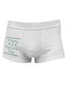 Happy St Patricks Day Clovers Side Printed Mens Trunk Underwear-Mens Trunk Underwear-NDS Wear-White-Small-Davson Sales