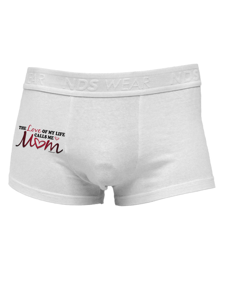 Love Of My Life - Mom Side Printed Mens Trunk Underwear-Mens Trunk Underwear-NDS Wear-White-Small-Davson Sales