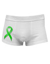 Lyme Disease Awareness Ribbon - Lime Green Side Printed Mens Trunk Underwear-Mens Trunk Underwear-NDS Wear-White-Small-Davson Sales