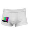 Color Bars Test Signal Side Printed Mens Trunk Underwear-Mens Trunk Underwear-NDS Wear-White-Small-Davson Sales