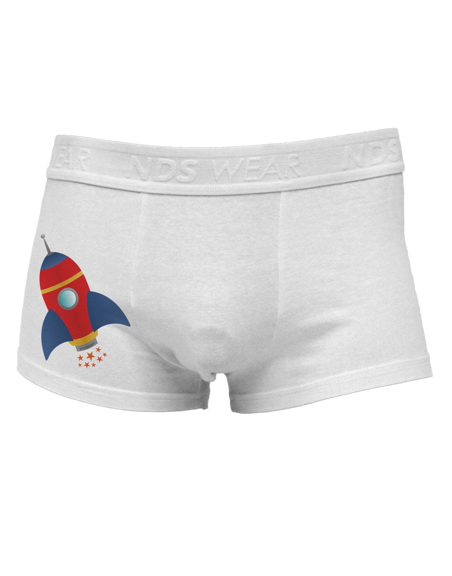 Space Rocket Ship and Stars Side Printed Mens Trunk Underwear by TooLoud-Mens Trunk Underwear-TooLoud-White-Small-Davson Sales