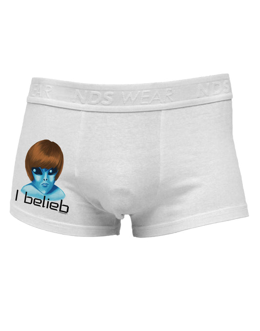 Extraterrestial - I Belieb Side Printed Mens Trunk Underwear by TooLoud-Mens Trunk Underwear-NDS Wear-White-Small-Davson Sales
