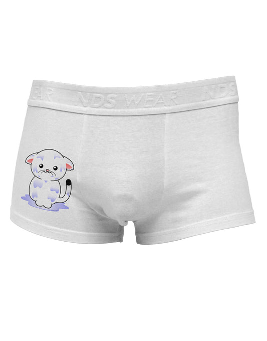 TooLoud Wet Pussycat Side Printed Mens Trunk Underwear-Mens Trunk Underwear-NDS Wear-White-Small-Davson Sales