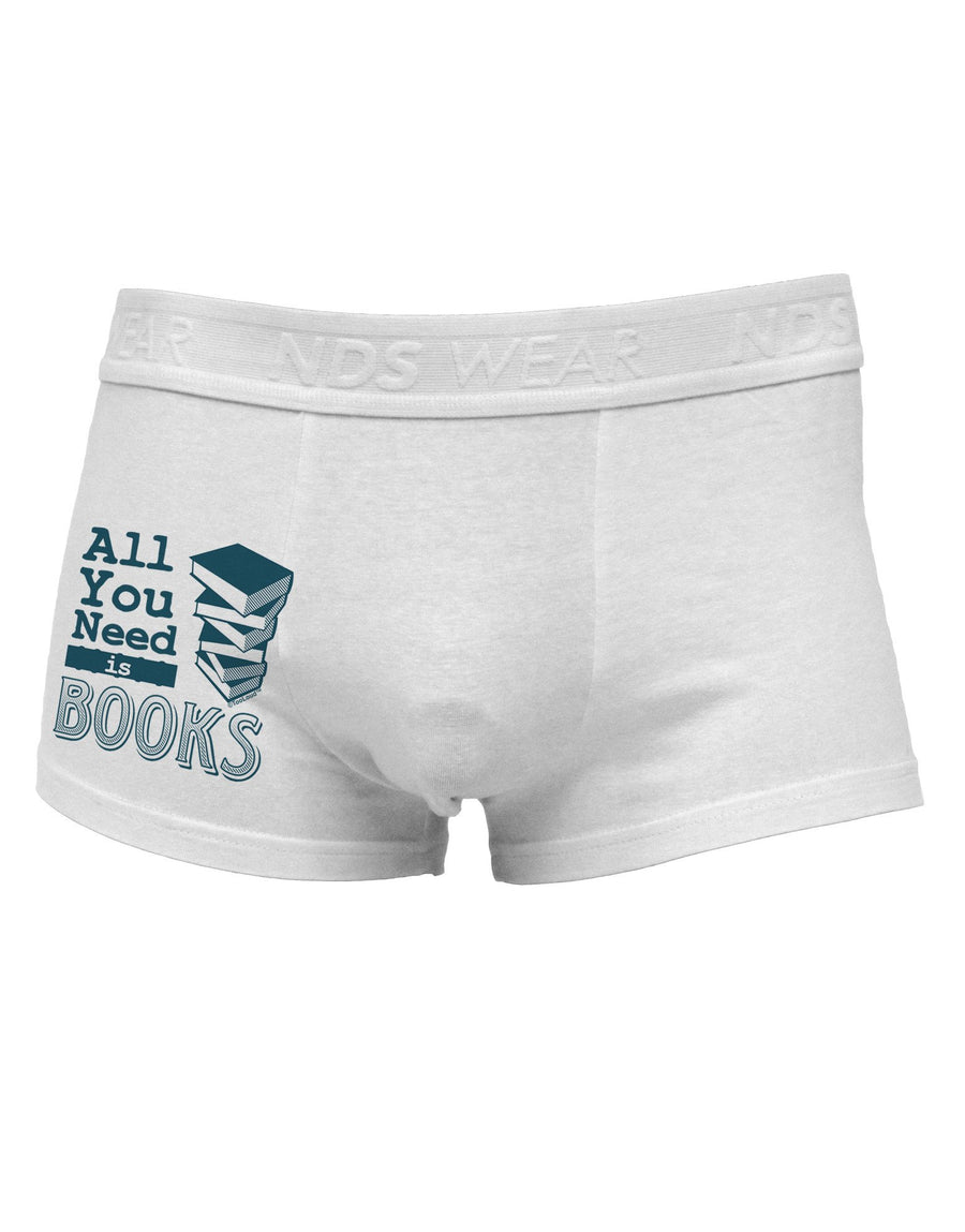 All You Need Is Books Side Printed Mens Trunk Underwear-Mens Trunk Underwear-NDS Wear-White-X-Large-Davson Sales