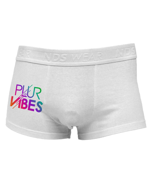 PLUR Vibes Side Printed Mens Trunk Underwear-Mens Trunk Underwear-NDS Wear-White-Small-Davson Sales