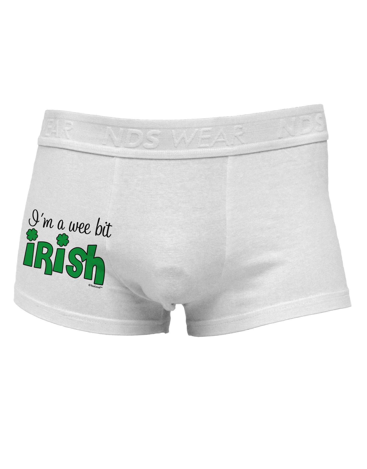 I'm A Wee Bit Irish Side Printed Mens Trunk Underwear by TooLoud-Mens Trunk Underwear-TooLoud-White-Small-Davson Sales