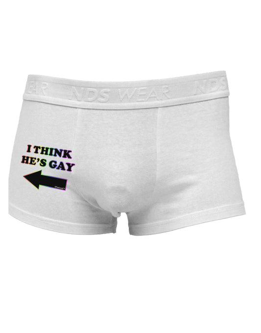 I Think He's Gay Left Side Printed Mens Trunk Underwear by TooLoud-Mens Trunk Underwear-NDS Wear-White-Small-Davson Sales