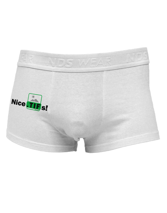 Nice Tifs Side Printed Mens Trunk Underwear-Mens Trunk Underwear-NDS Wear-White-Small-Davson Sales