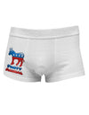 Democrat Party Animal Side Printed Mens Trunk Underwear-Mens Trunk Underwear-NDS Wear-White-Small-Davson Sales