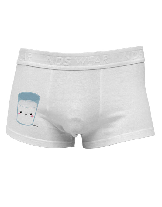 Cute Matching Milk and Cookie Design - Milk Side Printed Mens Trunk Underwear by TooLoud-Mens Trunk Underwear-NDS Wear-White-Small-Davson Sales