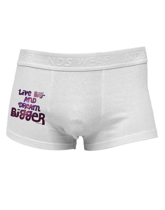 Live Big & Dream Bigger Side Printed Mens Trunk Underwear-Mens Trunk Underwear-NDS Wear-White-Small-Davson Sales