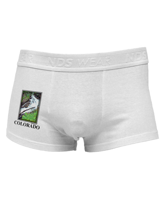 Colorado White River Text Side Printed Mens Trunk Underwear-Mens Trunk Underwear-NDS Wear-White-Small-Davson Sales