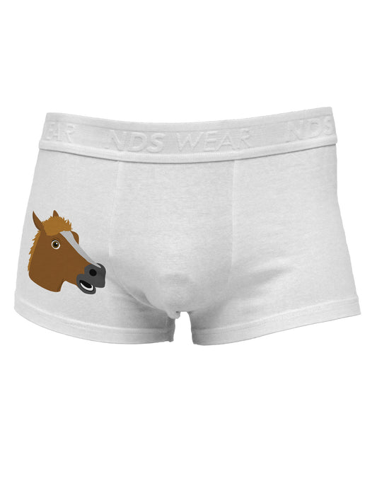 Silly Cartoon Horse Head Side Printed Mens Trunk Underwear-Mens Trunk Underwear-NDS Wear-White-Small-Davson Sales