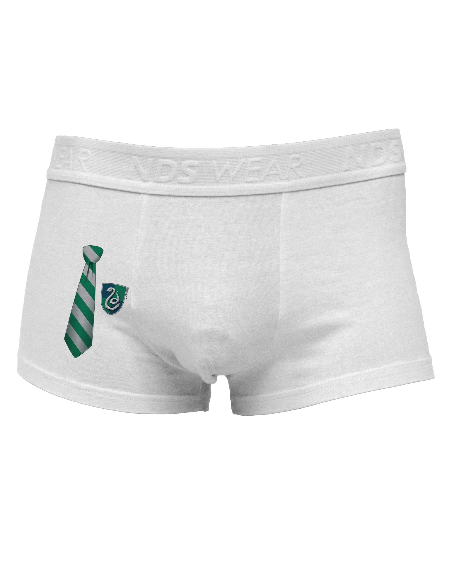 Wizard Tie Green and Silver Side Printed Mens Trunk Underwear-Mens Trunk Underwear-NDS Wear-White-Small-Davson Sales