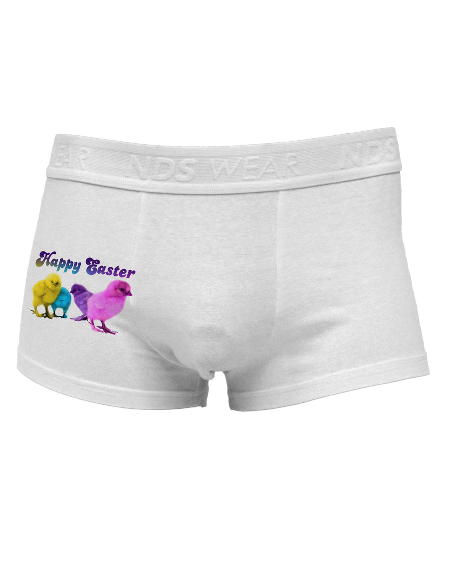 Happy Easter Peepers Side Printed Mens Trunk Underwear-Mens Trunk Underwear-NDS Wear-White-Small-Davson Sales