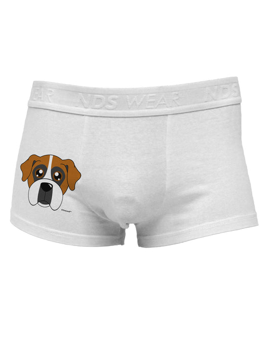 Cute Boxer Dog Side Printed Mens Trunk Underwear-Mens Trunk Underwear-NDS Wear-White-Small-Davson Sales