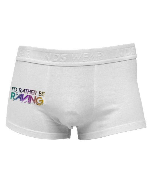 I'd Rather Be Raving Side Printed Mens Trunk Underwear-Mens Trunk Underwear-NDS Wear-White-Small-Davson Sales