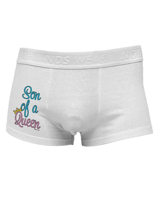 Son of a Queen - Matching Mom and Son Design Side Printed Mens Trunk Underwear by TooLoud-Mens Trunk Underwear-NDS Wear-White-Small-Davson Sales