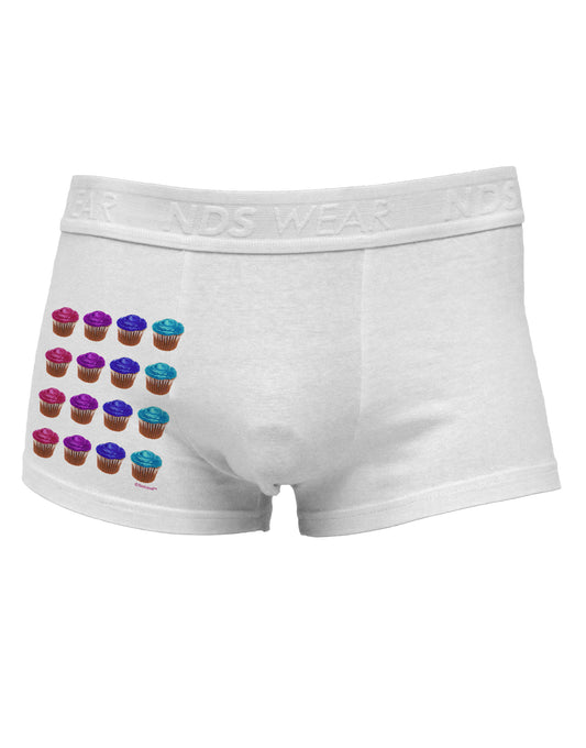 Colorful Cupcake Pattern Side Printed Mens Trunk Underwear by TooLoud-Mens Trunk Underwear-TooLoud-White-Small-Davson Sales